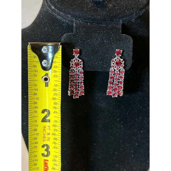Givenchy red crystal earrings and necklace set. No box or tags. Great condition - Picture 7 of 7